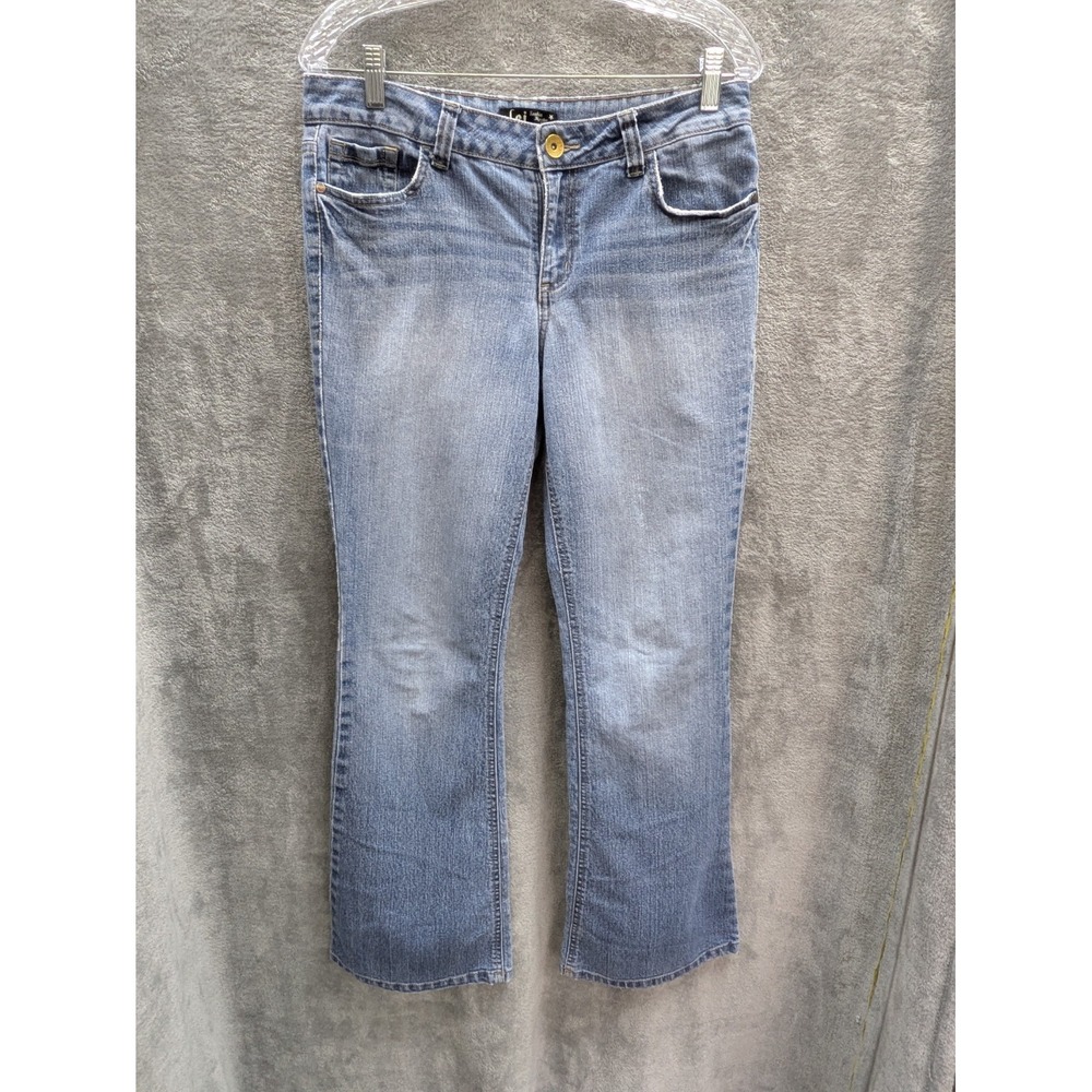 LEI Jeans Juniors 11 Sophia Hipster Flare Casual‎ Destroyed Hem